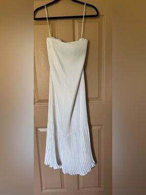 Abercrombie & Fitch Giselle Pleat Release Strapless Midi Dress